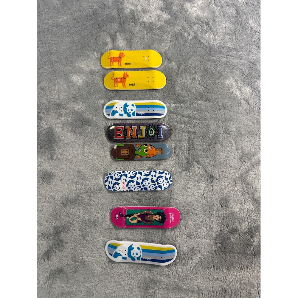 Tech Deck Fingerboard Lot of 8 Enjoi Panda Toy Machine Nestor Judkins Decks Only